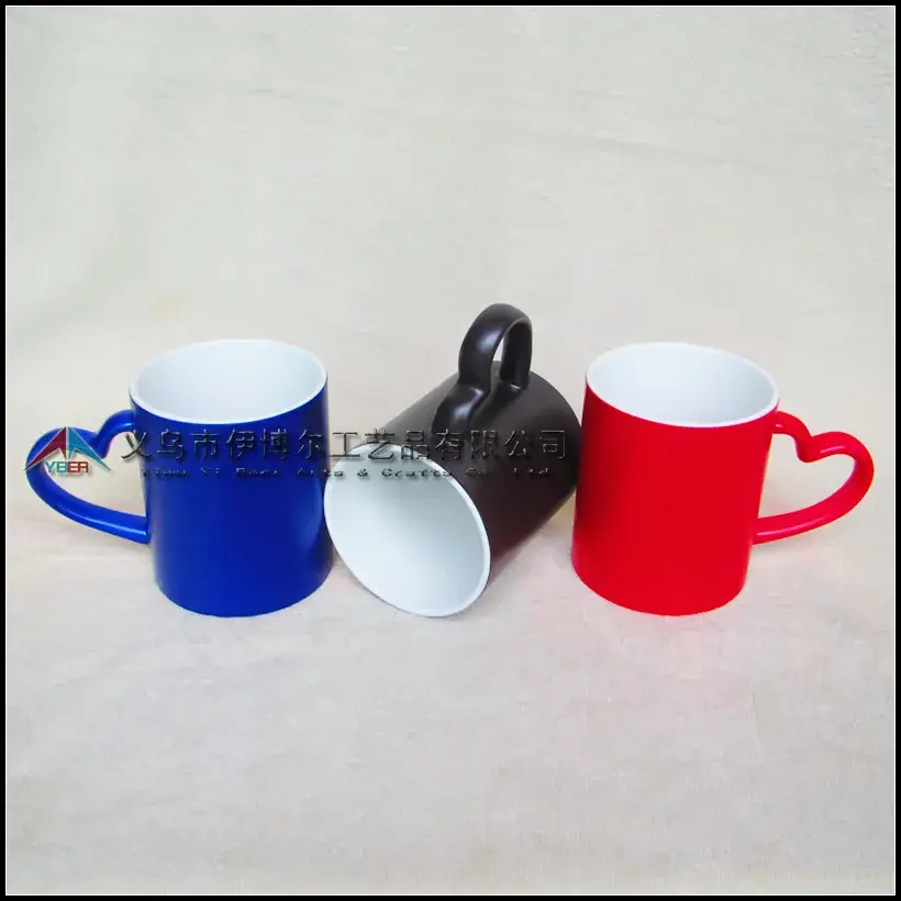 Color Changing Ceramic Mug with Heart Print - Image 11