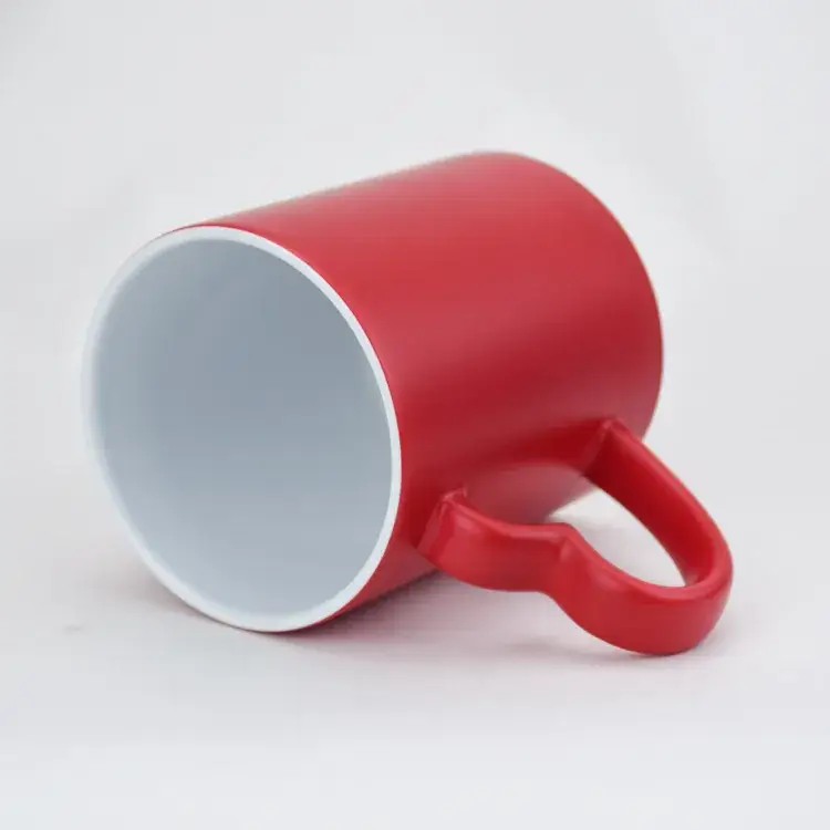 Color Changing Ceramic Mug with Heart Print - Image 2