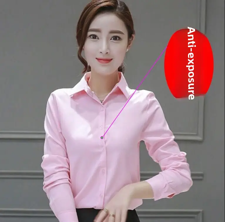 Women's Long Sleeve Anti-Exposure Shirts White Large - Image 52