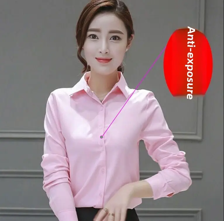 Women's Long Sleeve Anti-Exposure Shirts White Large - Image 56
