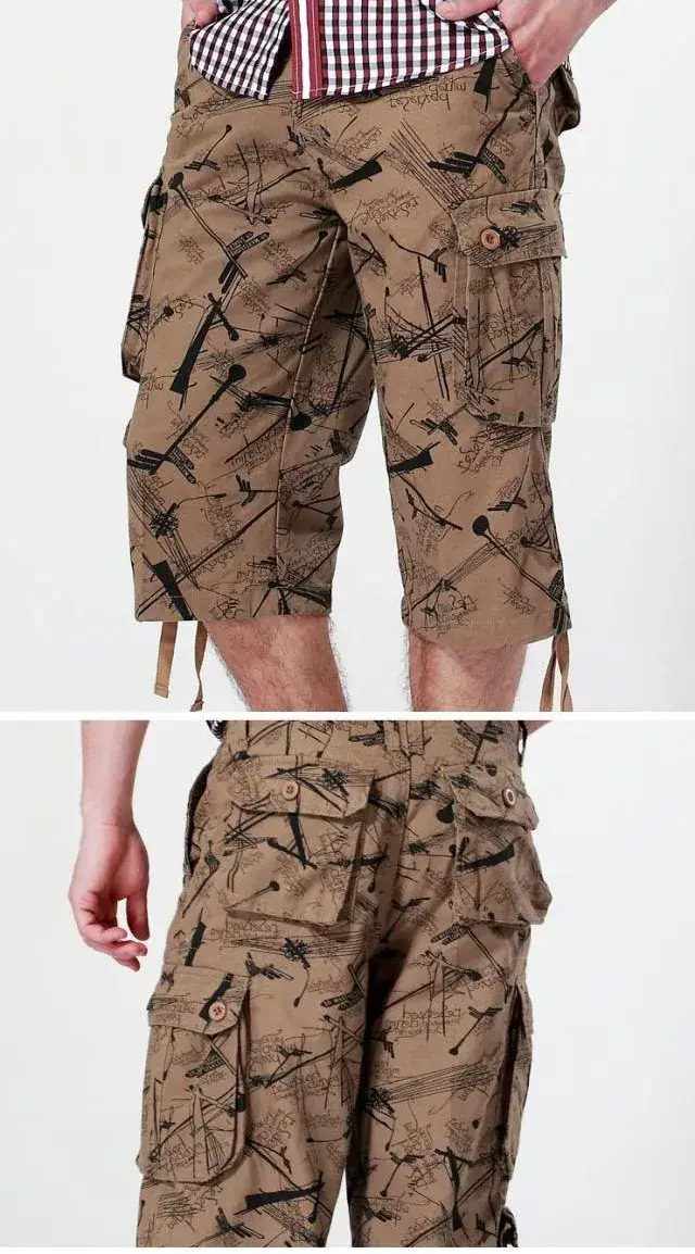 2017 Camouflage Cropped Pants Men Plus Size Pure Cotton - Image 2