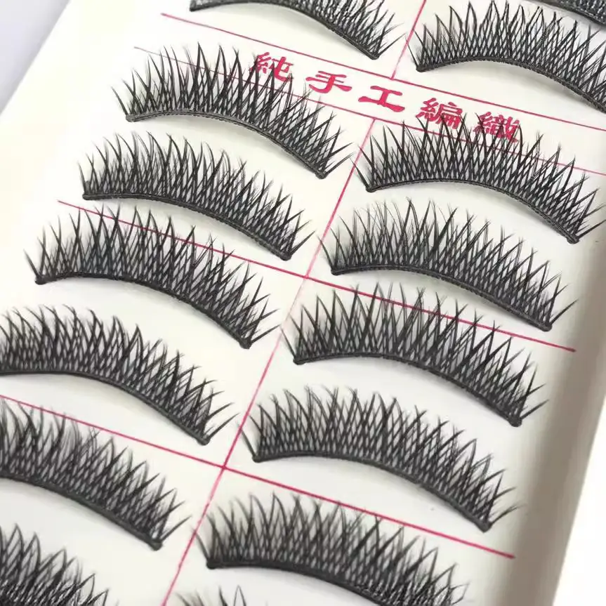 False Eyelashes 048 Thick Cross Natural Nude Makeup