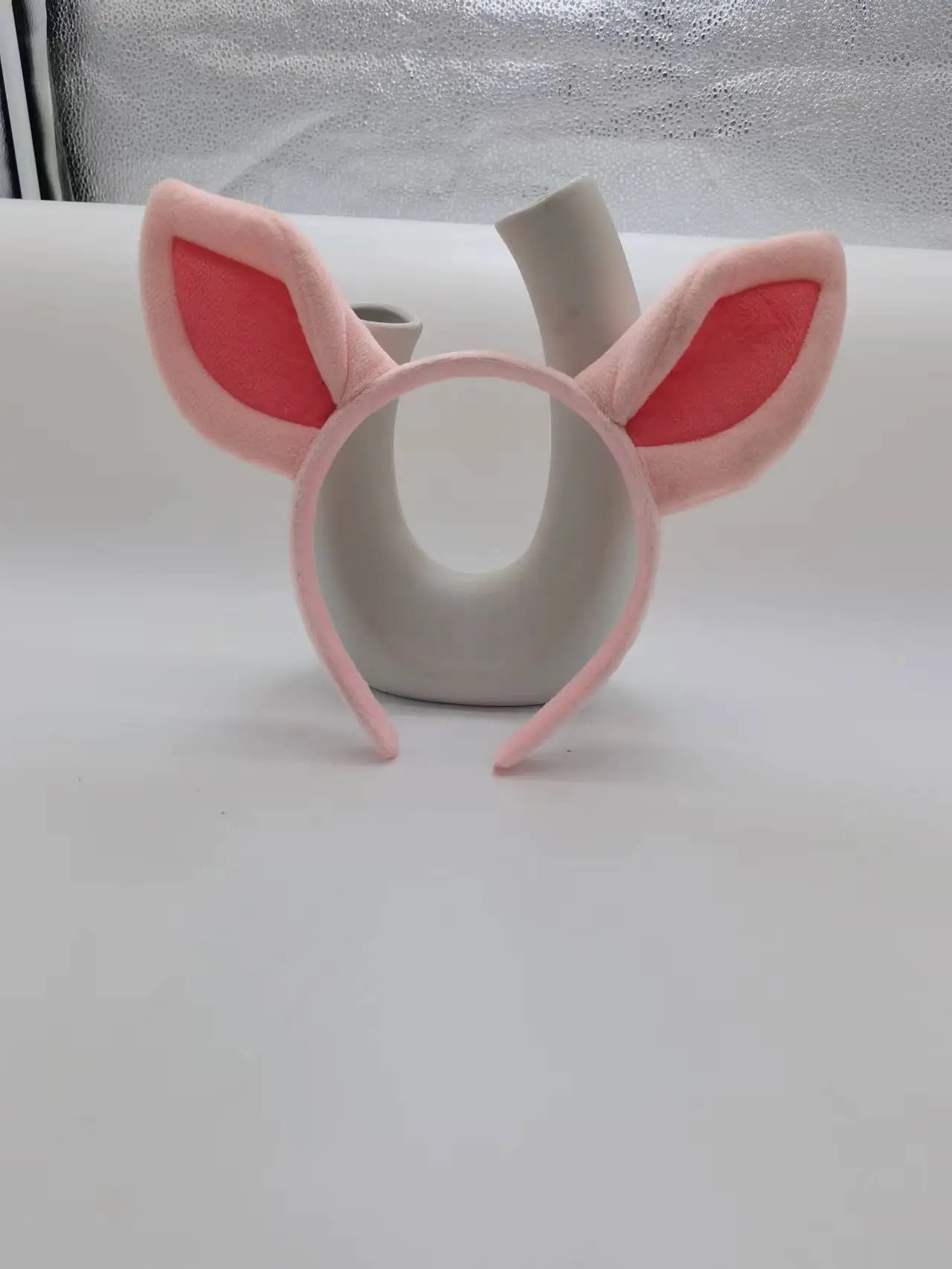 Pink Pig Ears Headband
