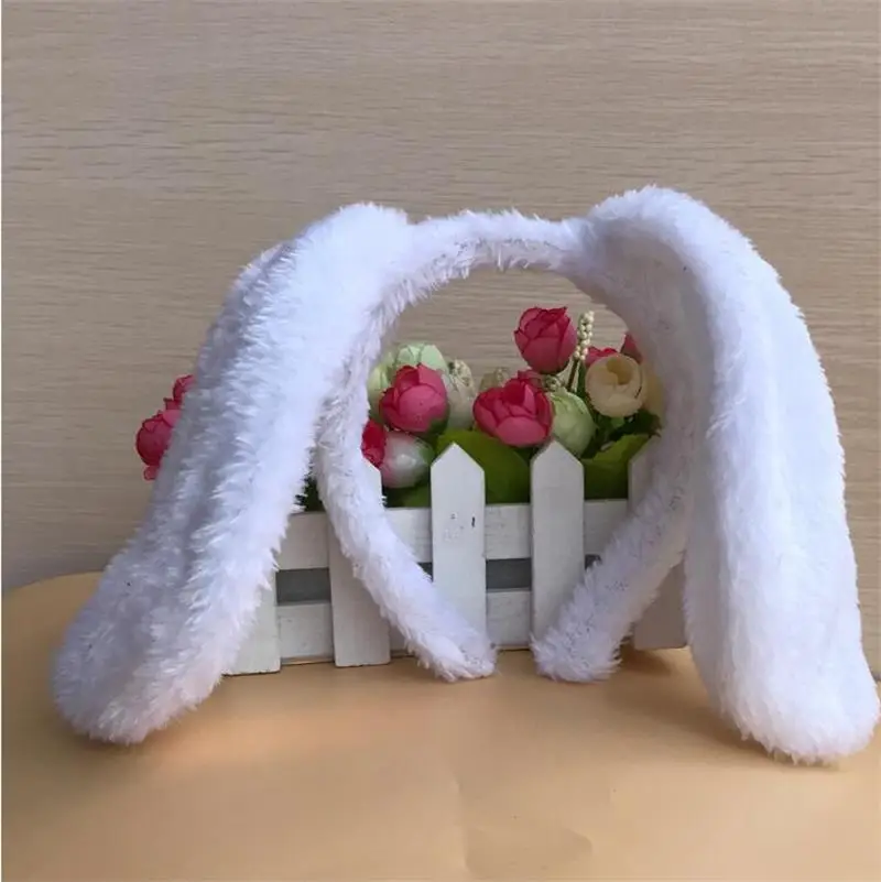 Plush all white dog ears