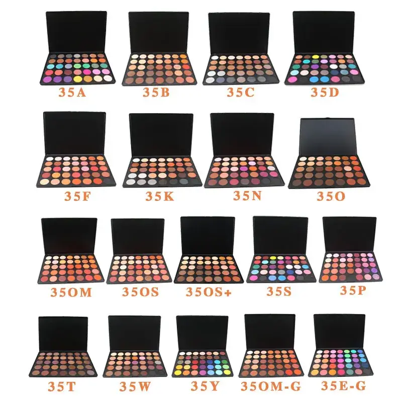 35 Color Matte Eye Shadow Palette Pearl Black - Image 22