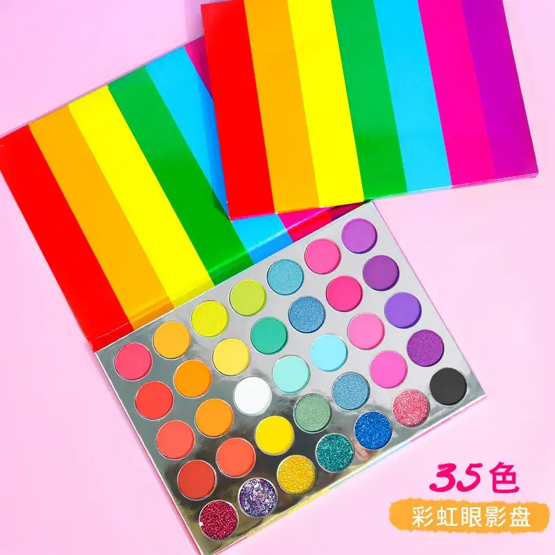 35 Color Matte Eye Shadow Palette Pearl Black - Image 12