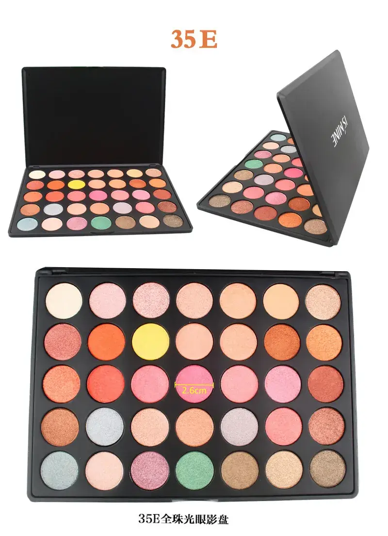 35 Color Matte Eye Shadow Palette Pearl Black - Image 2
