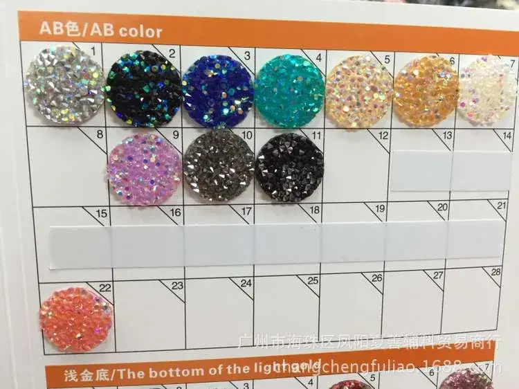 Diamond Shoe Bag Jewelry 12 # Light Gold Bottom Colorful Spot - Image 3
