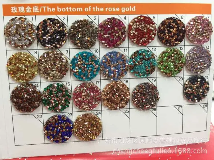 Diamond Shoe Bag Jewelry 12 # Light Gold Bottom Colorful Spot - Image 5