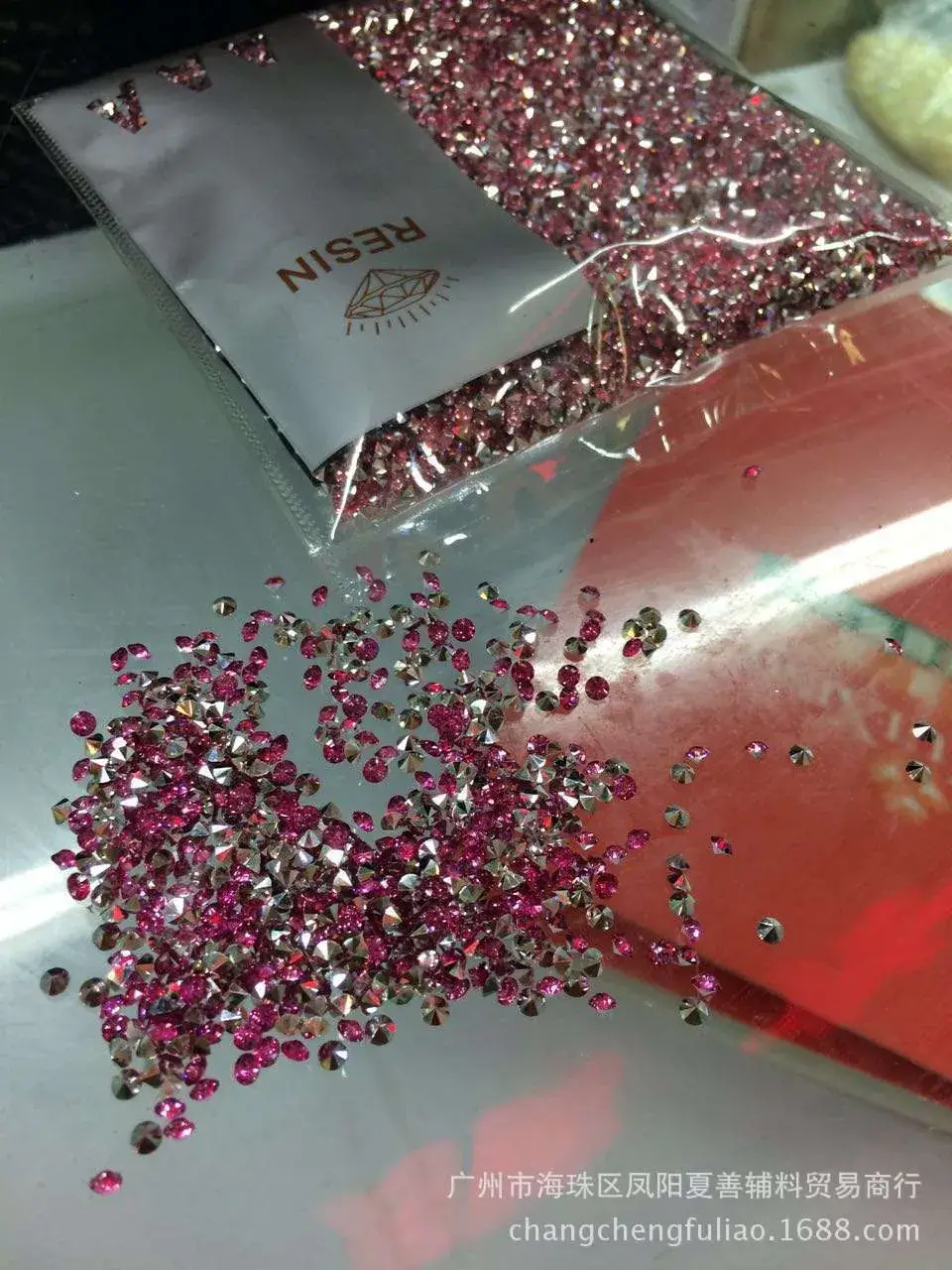 Resin Diamond Shoe Bag Jewelry 12# Rose Gold Bottom Color Spot - Image 4