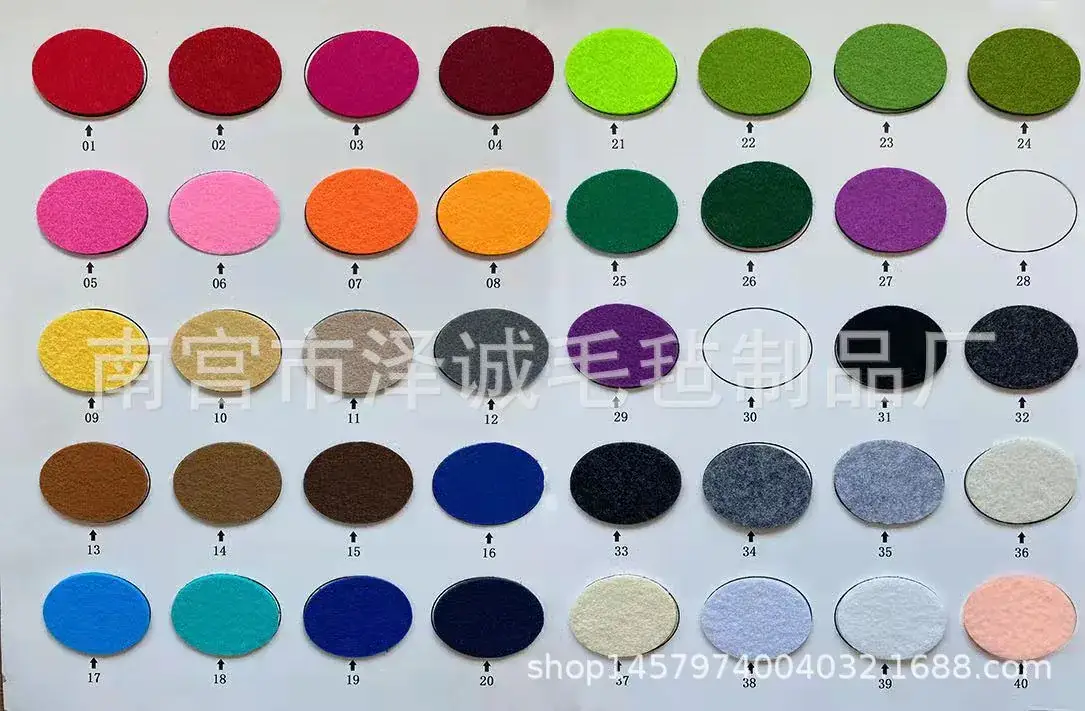 12 Colors 1mm Felt Wall Stickers Non Woven Adhesive - Image 3