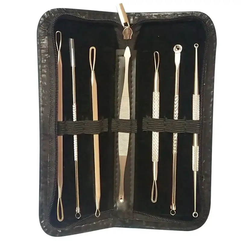 Acne Needle Set for Blackhead Removal with Leather Case