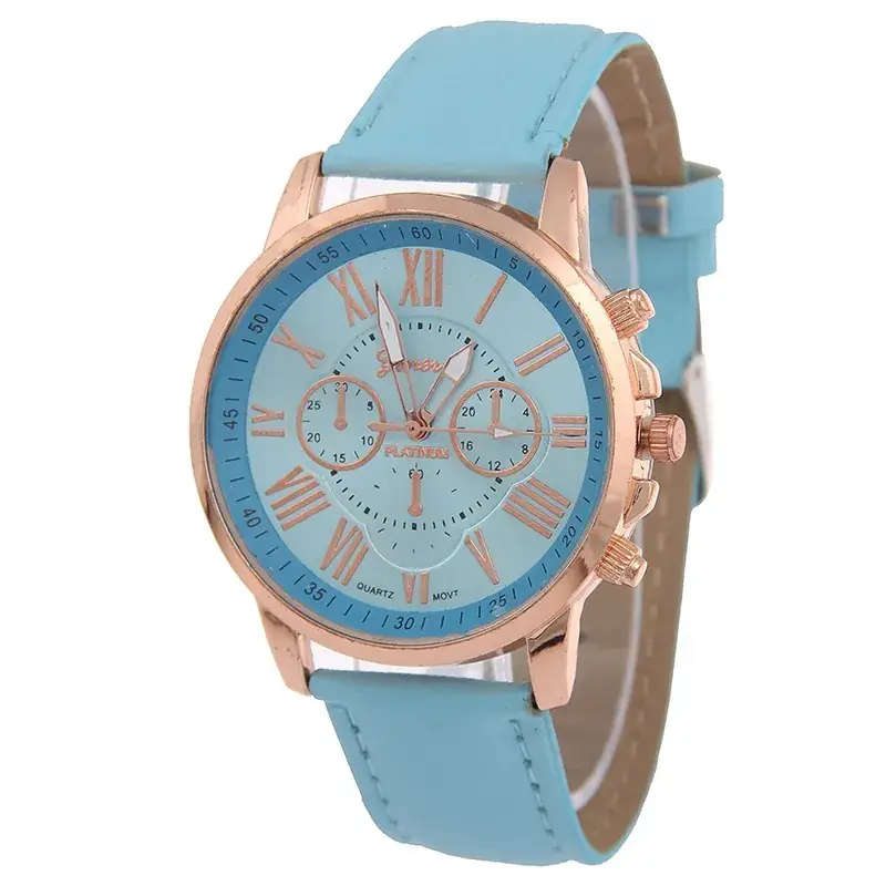 Women's Green Roman Dial Geneva Watch with Rose Gold Case - Image 16