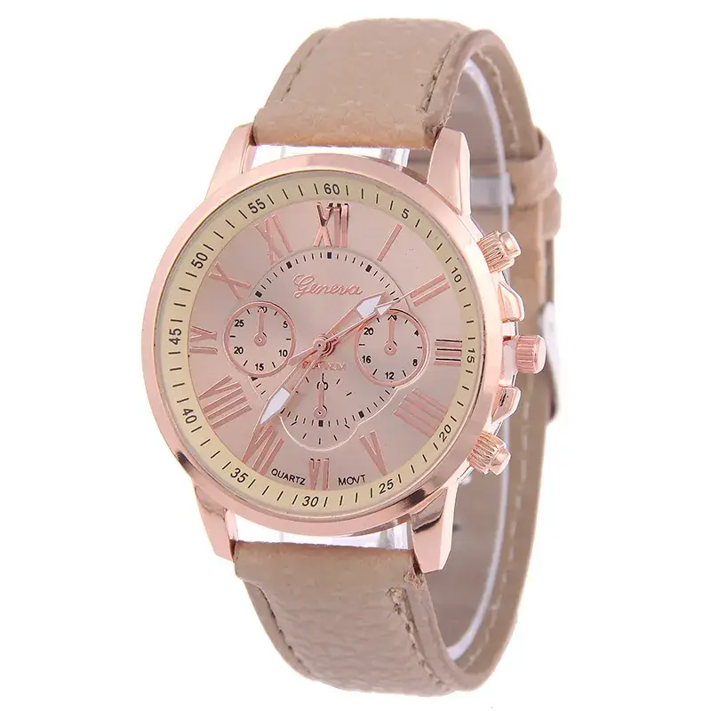 Women's Green Roman Dial Geneva Watch with Rose Gold Case - Image 17