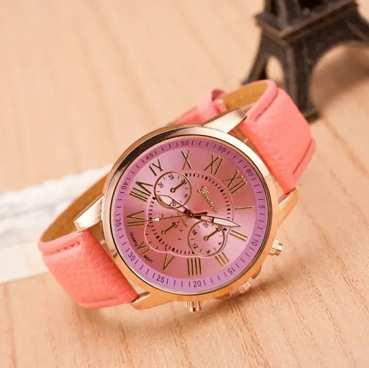 Women's Green Roman Dial Geneva Watch with Rose Gold Case - Image 12