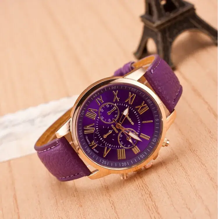 Women's Green Roman Dial Geneva Watch with Rose Gold Case - Image 4