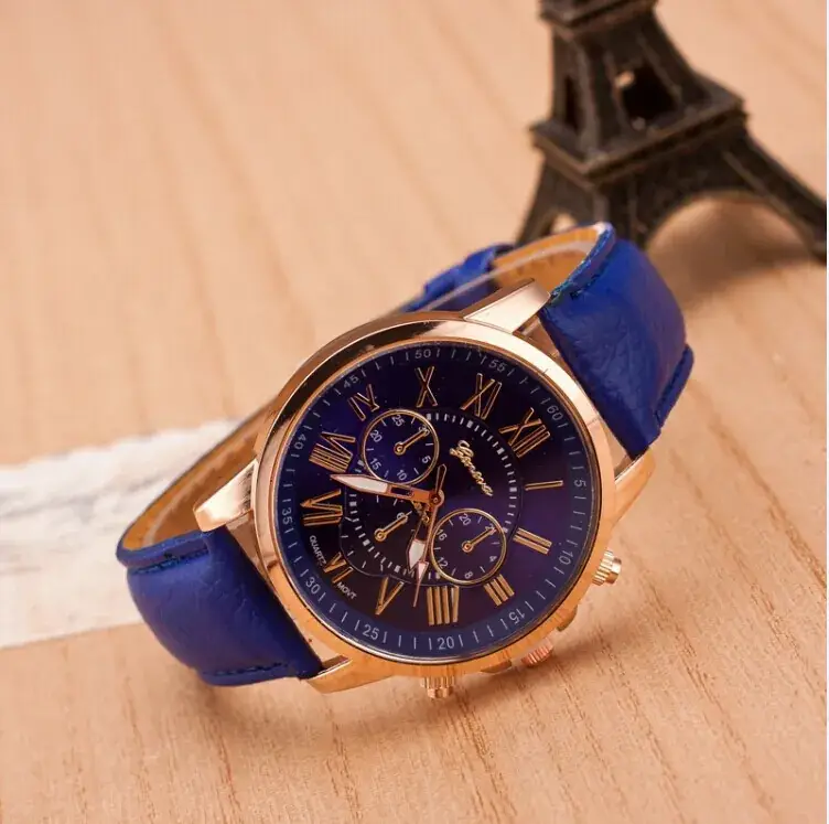 Women's Green Roman Dial Geneva Watch with Rose Gold Case - Image 6