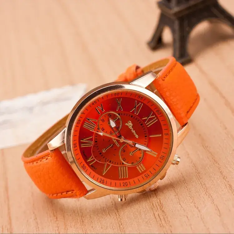 Women's Green Roman Dial Geneva Watch with Rose Gold Case - Image 8