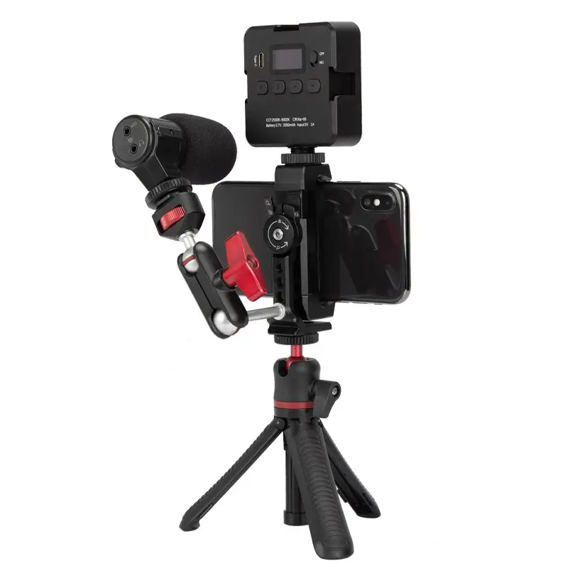 One-Line Type Mobile Phone Clip E-Shaped Clip Rotating All-Metal Horizontal and Vertical Shooting Live Broadcast Tripod Fixed Clip Green Screen Live Broadcast Digital Computer - Image 5
