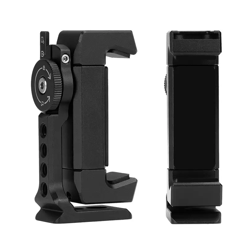 One-Line Type Mobile Phone Clip E-Shaped Clip Rotating All-Metal Horizontal and Vertical Shooting Live Broadcast Tripod Fixed Clip Green Screen Live Broadcast Digital Computer - Image 6