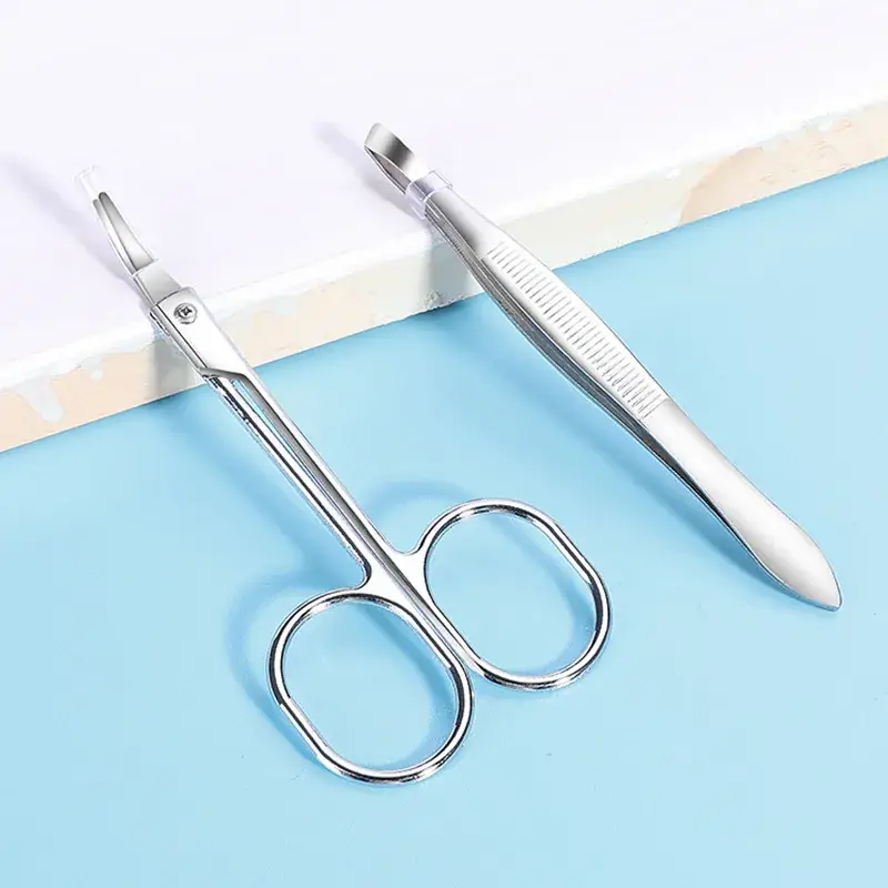 Stainless Steel Eyebrow Scissors Set 40mm Precision - Image 19