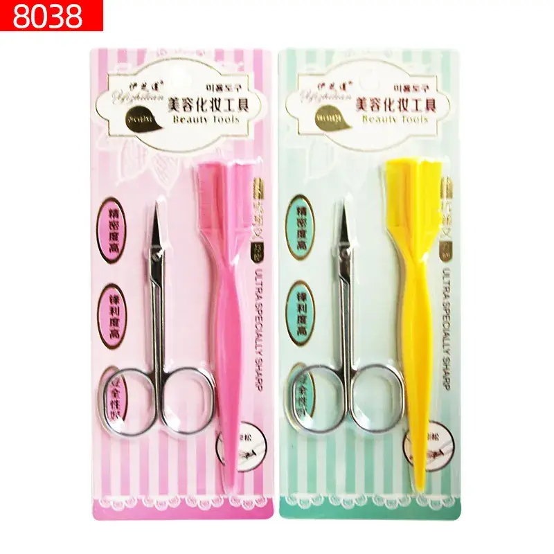 Stainless Steel Eyebrow Scissors Set 40mm Precision - Image 6