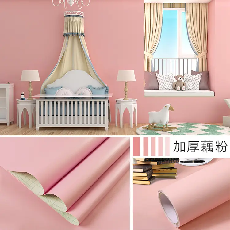 Solid Color Wallpaper Self-adhesive Dormitory Waterproof Wallpaper Thickened Bedroom Living Room Warm Stickers Renovation Background Wall Stickers - Image 18