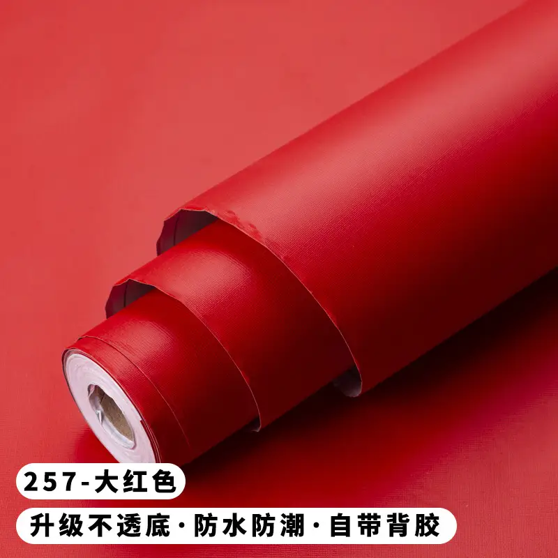 Solid Color Wallpaper Self-adhesive Dormitory Waterproof Wallpaper Thickened Bedroom Living Room Warm Stickers Renovation Background Wall Stickers - Image 12