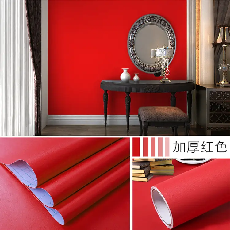 Solid Color Wallpaper Self-adhesive Dormitory Waterproof Wallpaper Thickened Bedroom Living Room Warm Stickers Renovation Background Wall Stickers - Image 19