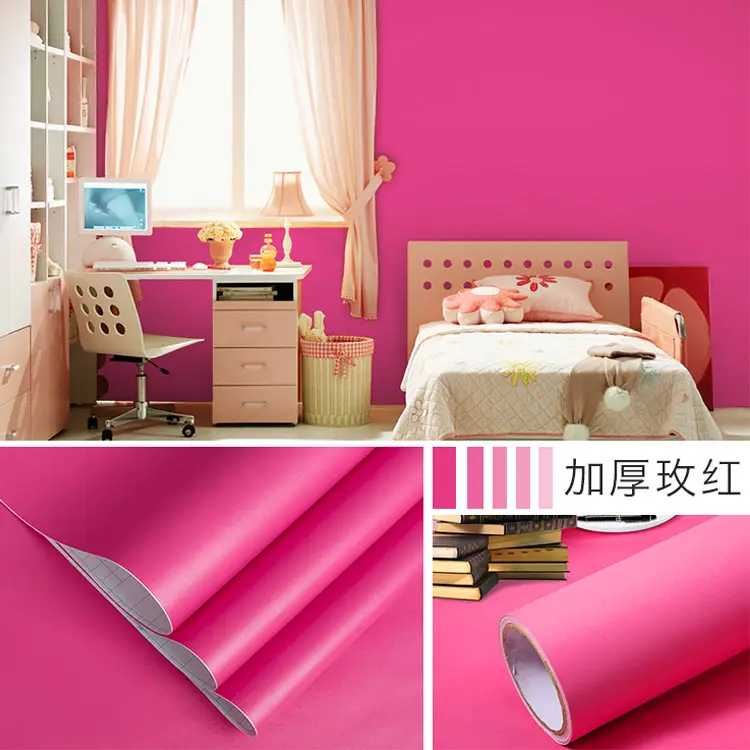 Solid Color Wallpaper Self-adhesive Dormitory Waterproof Wallpaper Thickened Bedroom Living Room Warm Stickers Renovation Background Wall Stickers - Image 20