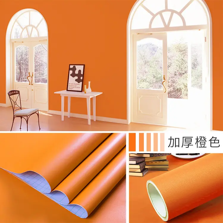 Solid Color Wallpaper Self-adhesive Dormitory Waterproof Wallpaper Thickened Bedroom Living Room Warm Stickers Renovation Background Wall Stickers - Image 21