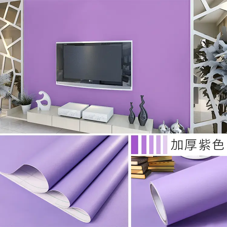 Solid Color Wallpaper Self-adhesive Dormitory Waterproof Wallpaper Thickened Bedroom Living Room Warm Stickers Renovation Background Wall Stickers - Image 22