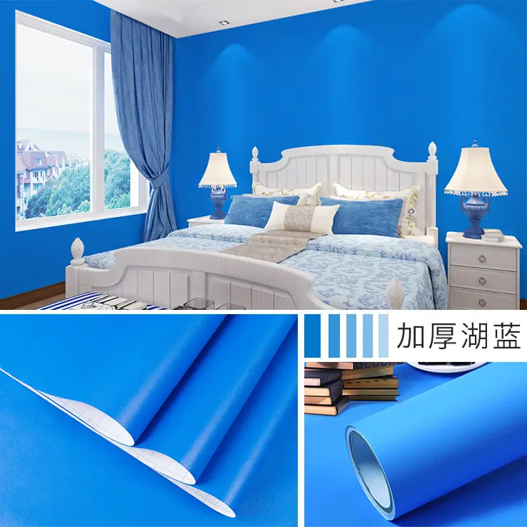 Solid Color Wallpaper Self-adhesive Dormitory Waterproof Wallpaper Thickened Bedroom Living Room Warm Stickers Renovation Background Wall Stickers - Image 24