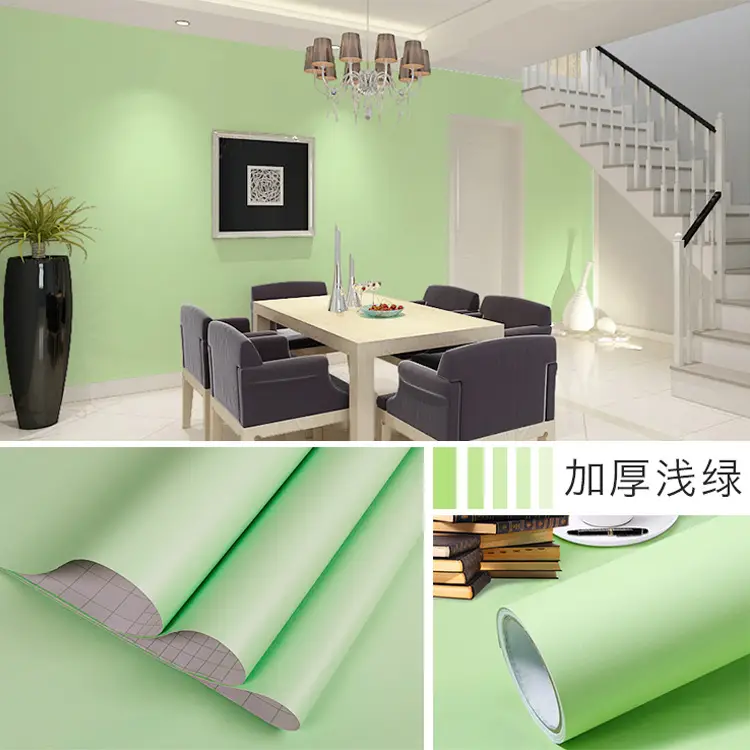Solid Color Wallpaper Self-adhesive Dormitory Waterproof Wallpaper Thickened Bedroom Living Room Warm Stickers Renovation Background Wall Stickers - Image 26