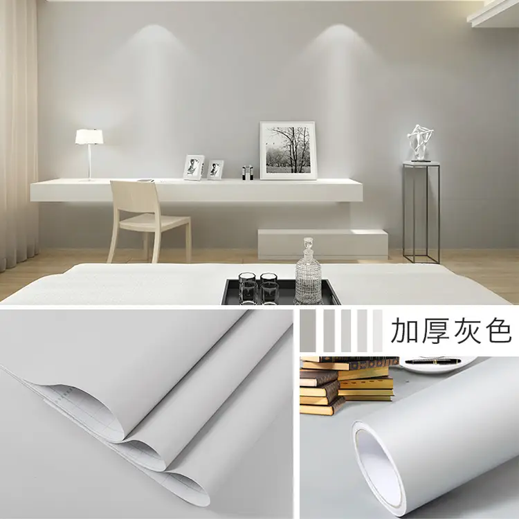 Solid Color Wallpaper Self-adhesive Dormitory Waterproof Wallpaper Thickened Bedroom Living Room Warm Stickers Renovation Background Wall Stickers - Image 27