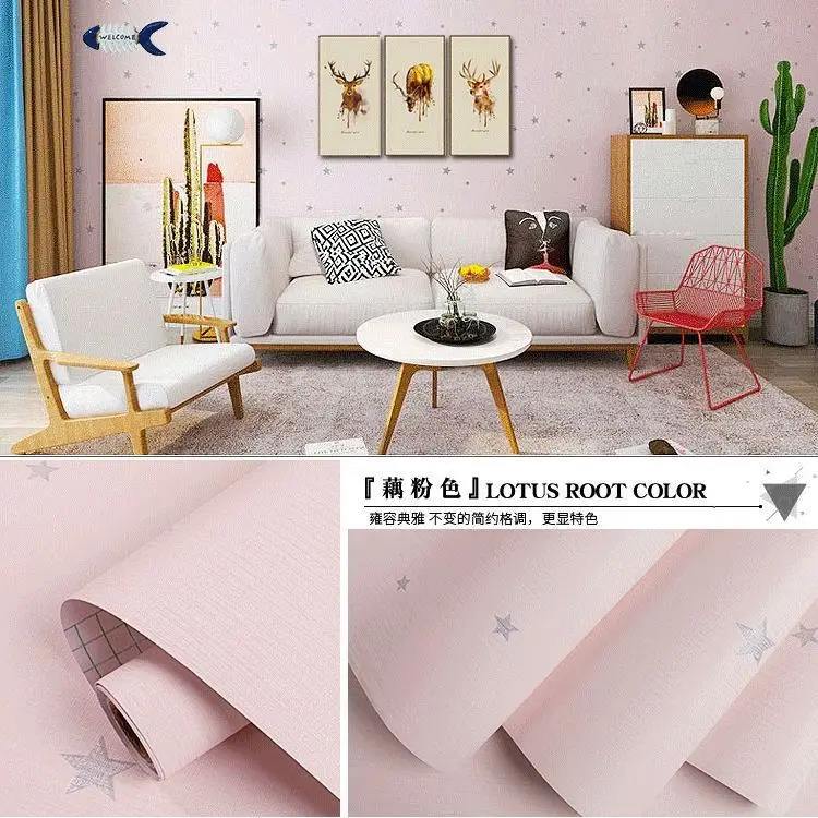 Solid Color Wallpaper Self-adhesive Dormitory Waterproof Wallpaper Thickened Bedroom Living Room Warm Stickers Renovation Background Wall Stickers - Image 30