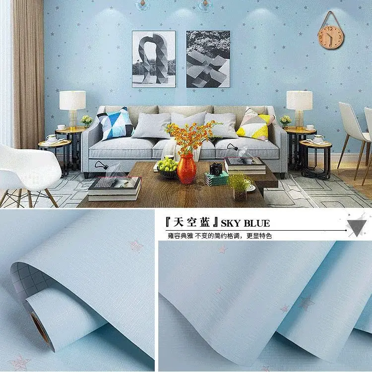 Solid Color Wallpaper Self-adhesive Dormitory Waterproof Wallpaper Thickened Bedroom Living Room Warm Stickers Renovation Background Wall Stickers - Image 32