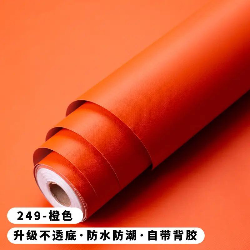 Solid Color Wallpaper Self-adhesive Dormitory Waterproof Wallpaper Thickened Bedroom Living Room Warm Stickers Renovation Background Wall Stickers - Image 7