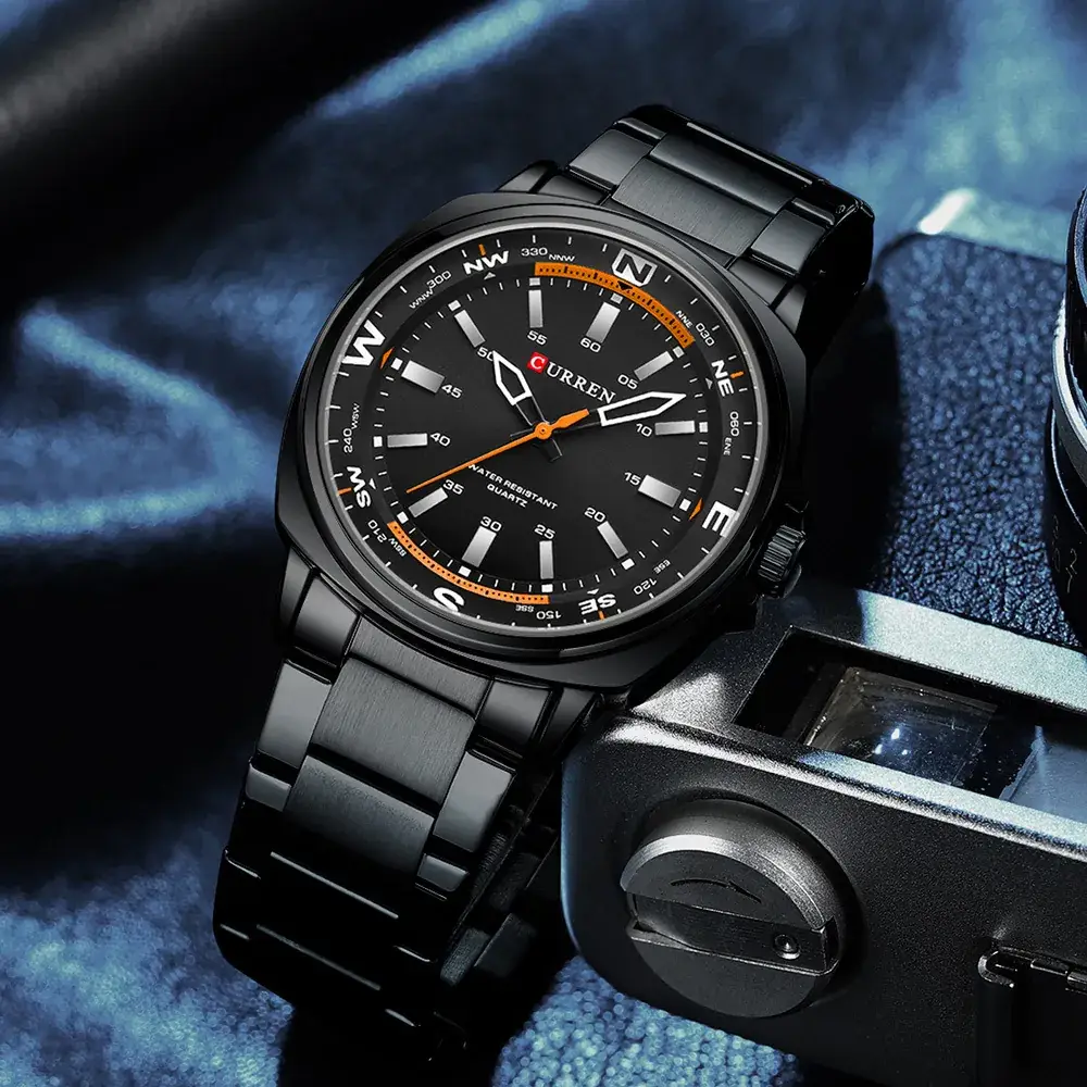 Men's Waterproof Steel Sports Watch with Blue Dial - Image 6