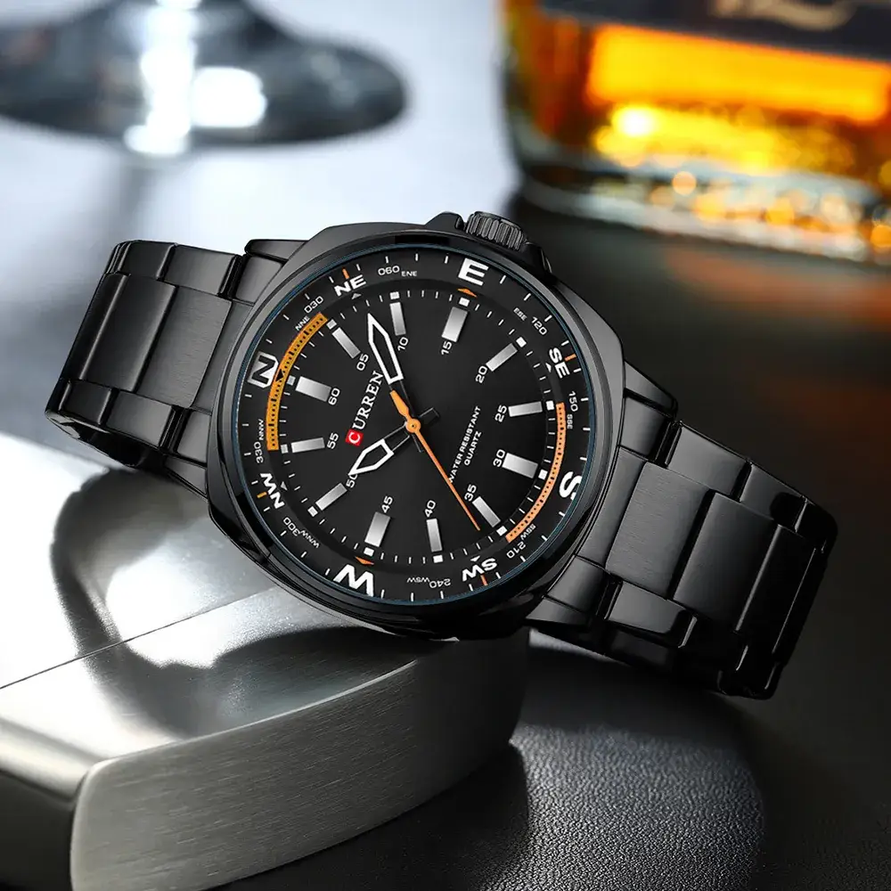 Men's Waterproof Steel Sports Watch with Blue Dial - Image 7