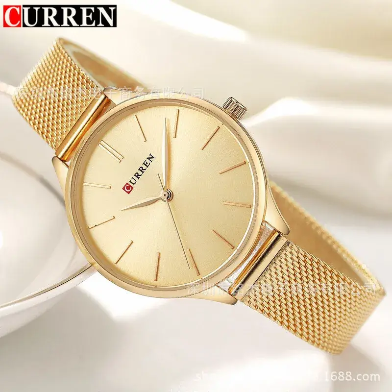Curren Gold Mesh Watch Women Ultra Thin Quartz - Image 8