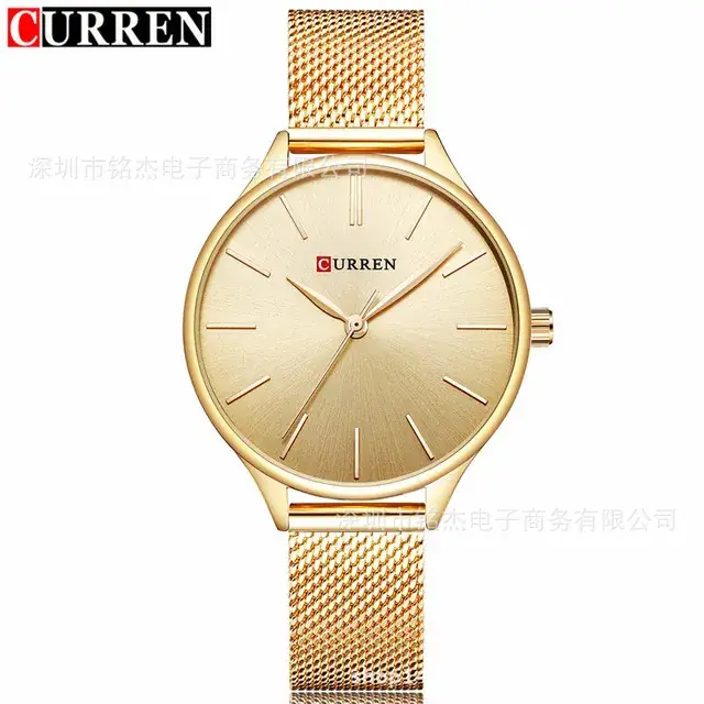 Curren Gold Mesh Watch Women Ultra Thin Quartz - Image 3