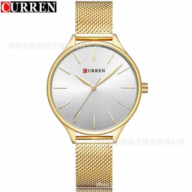 Curren Gold Mesh Watch Women Ultra Thin Quartz - Image 4