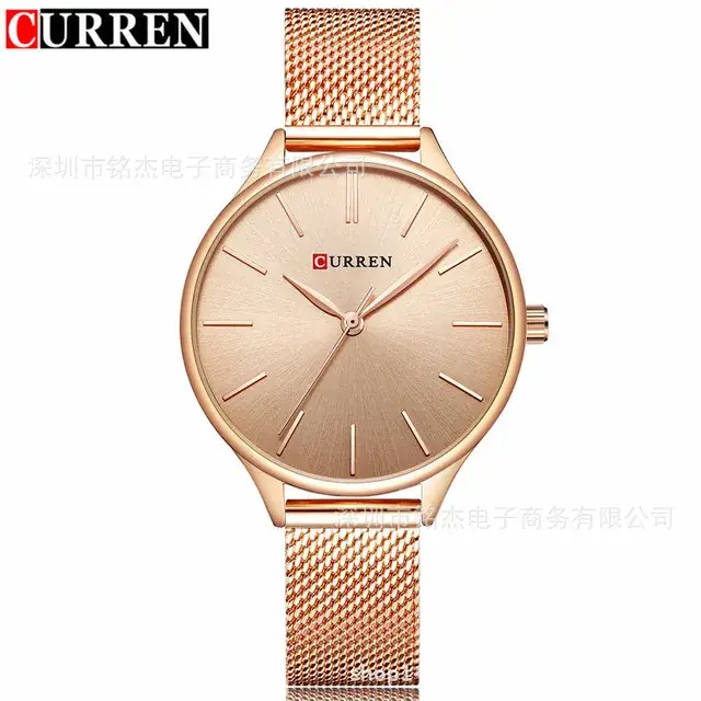 Curren Gold Mesh Watch Women Ultra Thin Quartz - Image 5