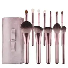 10 Piece Makeup Brush Set Wooden Handle 16mm Normal Use — feature 2