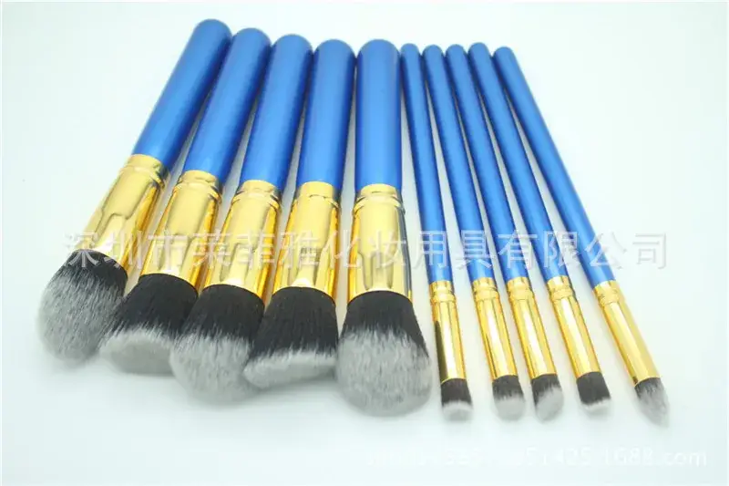 Blue-cold 10pcs makeup brush1