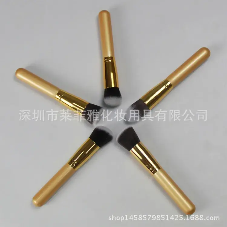 Gold 10pcs makeup brush9