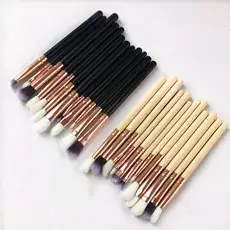 10 Piece Makeup Brush Set Wooden Handle 16mm Normal Use — feature 9