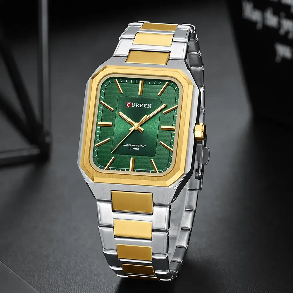 CURREN Men's Gold Silver Quartz Watch with Chain Strap - Image 7