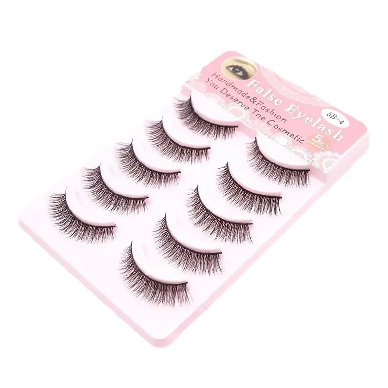 5B-4 Japanese False Eyelashes Natural Cross Short Sharpening - Image 5